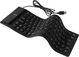 折りたたみ式防水シリコンキーボード (USB)