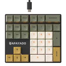 BRIMFORD 有線メカニカルテンキー 赤軸 USB Type-C 33キー 4種バックライト付き