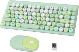 おしゃれなタイプライター風無線キーボード・マウスセット