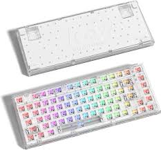 Womier 75%カスタムキーボードキット - RGBクリア・ガスケットマウント