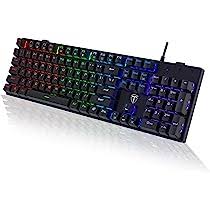 RisoPhy RGBメカニカルゲーミングキーボード 104キー