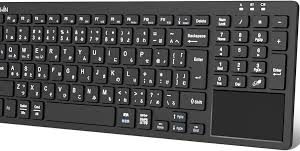 エウィン ワイヤレス Bluetooth キーボード タッチパッド付き