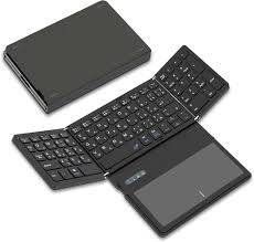 オミカモ ワイヤレス折り畳みキーボード 大型タッチパッド付き