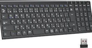 iClever ワイヤレスキーボード JIS配列 薄型テンキー付き