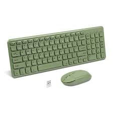 ワイヤレスキーボードマウスセット(グリーン)
