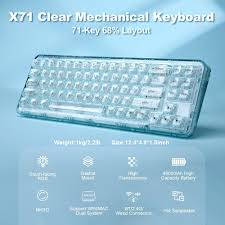 YUNZII X71 透明キー メカニカルゲーミングキーボード