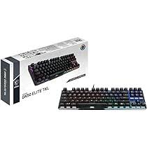MSI Vigor GK50 Elite TKL LR RGB ゲーミングキーボード (Kahilレッドスイッチ)