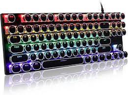 ゲーミングキーボード 黒軸 テンキーレス