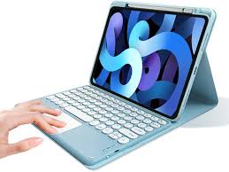 iPad mini 6用タッチパッド付きキーボードケース (薄いブルー)