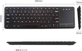 USBワイヤレスキーボード タッチパッド付き 2.4GHz接続