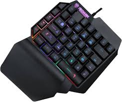 「片手用39キー発光USBキーボード - タブレットゲーム最適」