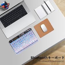 ピンクバックライト付きBluetoothタブレットキーボード