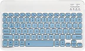 Bluetooth対応薄型ワイヤレスキーボード (青)